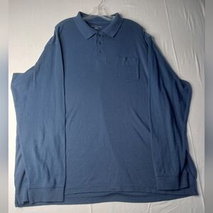 Croft & Barrow Long Sleeve Pullover 3XLT Mens Blue Pocket